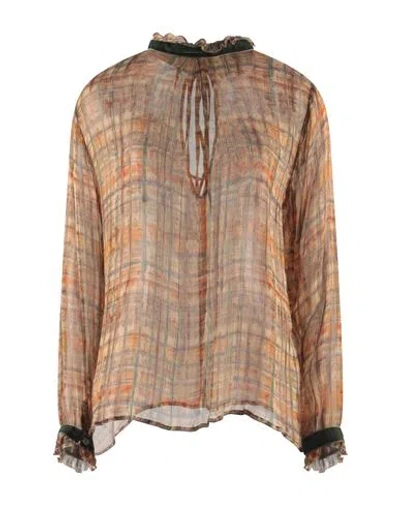 Skills & Genes Woman Top Camel Size 10 Viscose In Beige