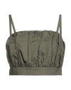 Skills & Genes Woman Top Military Green Size 8 Cotton