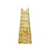 Skills-genes Skills & Genes - Long Dress Yellow/beige W274a16