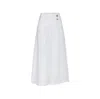 Skills-genes Skills & Genes - White Long Skirt W271cami591