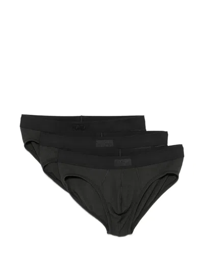 Skims Logo-patch Briefs Pack In Black