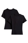 Skims 2-pack Stretch Cotton Jersey T-shirt In Black