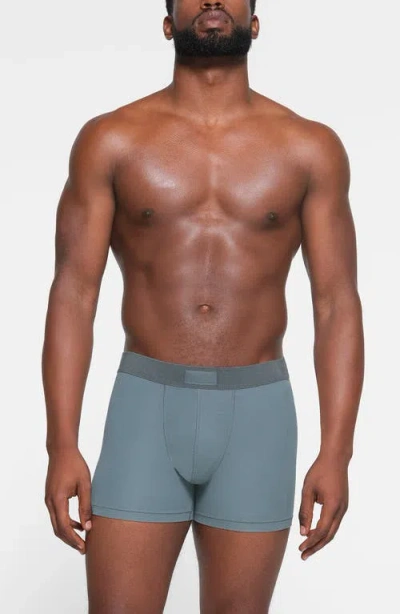 Skims 3-inch Cotton & Modal Blend Boxer Briefs In Kyanite