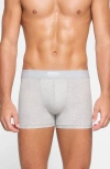 Skims 3-inch Cotton & Modal Blend Boxer Briefs In Light Heather Grey
