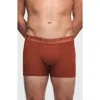 Skims 3-inch Stretch Modal Boxer Briefs In Brown