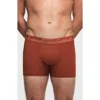 Skims 3-inch Stretch Modal Boxer Briefs In Rust