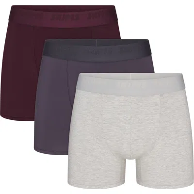 Skims 3-pack 3-inch Stretch Modal Boxer Briefs In Multi