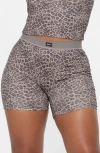 Skims 3-pack Cotton Rib Boxers In Snow Leopard Multi