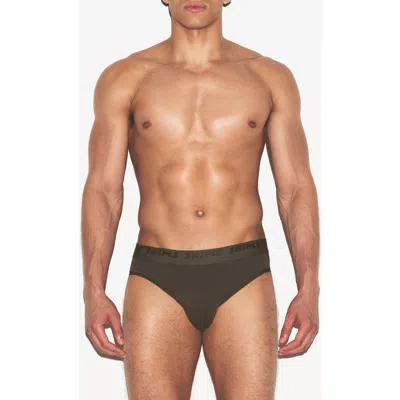 Skims 3-pack Seamless Modal Blend Briefs In Green