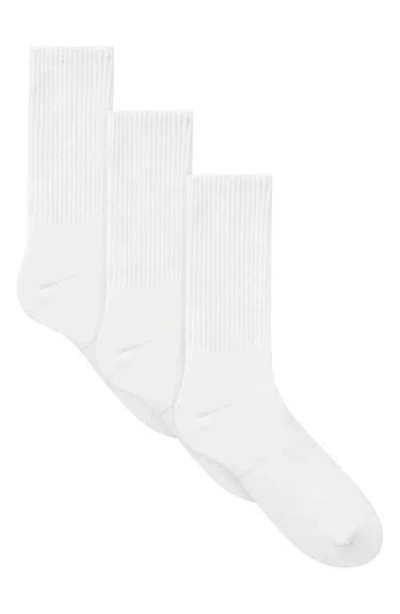 Skims 3-pack Tube Crew Socks In Chalk