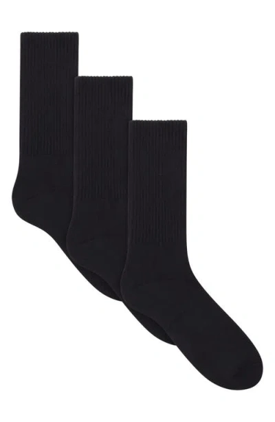 Skims 3-pack Tube Crew Socks In Onyx