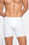 Skims 5-inch Cotton & Modal Blend Boxer Briefs In Chalk