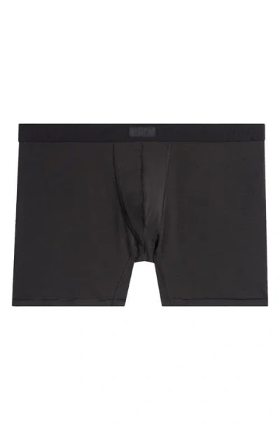 Skims 5-inch Cotton & Modal Blend Boxer Briefs In Obsidian
