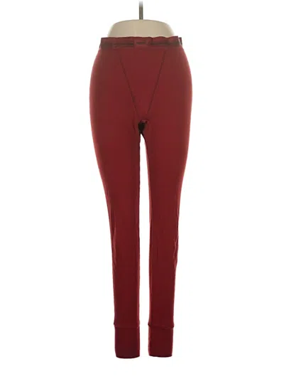 Pre-owned Skims Active Pants In Burgundy