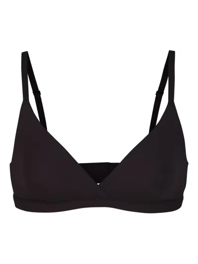 Skims Adjustable-strap Bra In Black