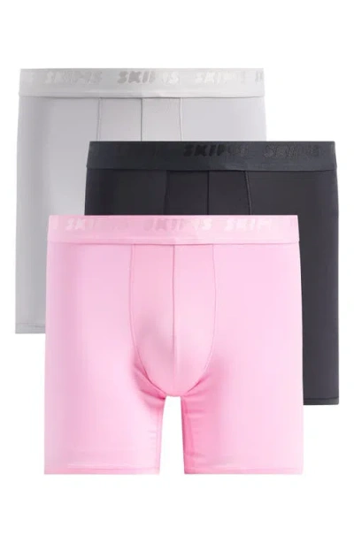 Skims Assorted 3-pack 5-inch Stretch Modal Boxer Briefs In Bubblegum Mirror Multi