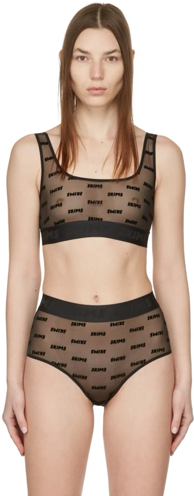 Skims Black After Hours Bra In Onyx