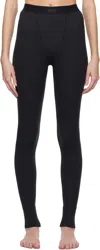 SKIMS BLACK COTTON RIB LEGGINGS