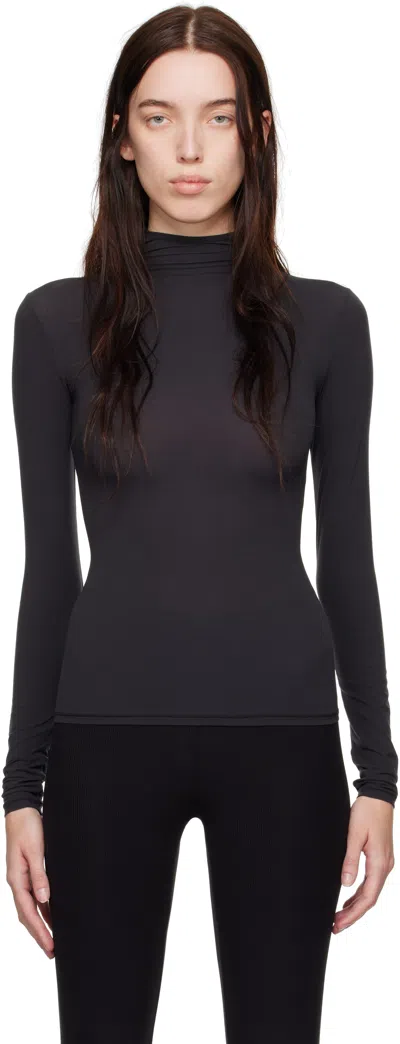 Skims Black Fits Everybody Turtleneck In Onyx