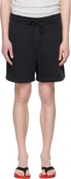 Skims Black Fleece Lounge Relaxed Shorts