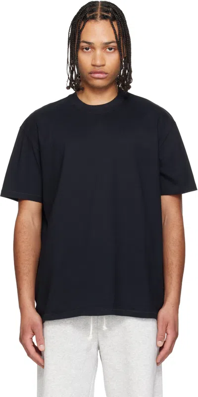 Skims Black Heavyweight Cotton Relaxed T-shirt