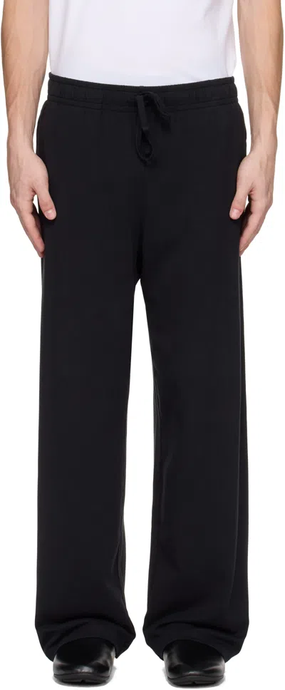 Skims Black Jersey Lounge Relaxed Straight Leg Sweatpants