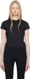 Skims Black Relaxed Tees Shrunken T-shirt