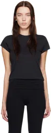 Skims Relaxed Shrunken T-shirt In Onyx