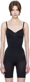 Skims Black Seamless Sculpt Mid Thigh Bodysuit In Onyx
