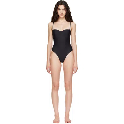 Skims Black  Body Underwire Thong Bodysuit