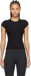 Skims Soft Lounge Lace T-shirt In Onyx