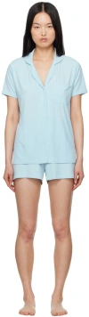 Skims Soft Lounge Short Sleep Set In Celeste