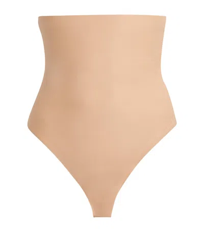 Skims Body Core Sculpt High-waist Thong In Neutral