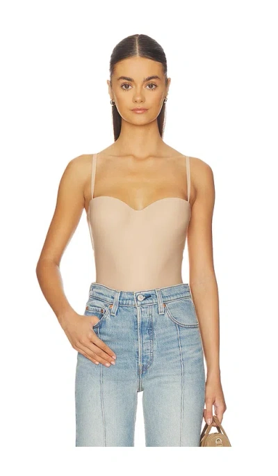 Skims Body Molded Underwire Bodysuit In Brown