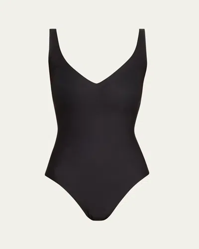 Skims Body Plunge Bodysuit In Black