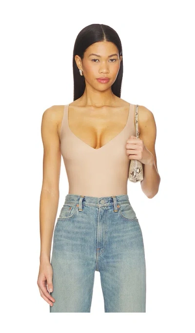 Skims Body Plunge Bodysuit In Neutral