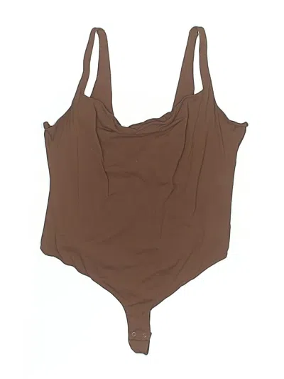 Pre-owned Skims Bodysuit In Brown