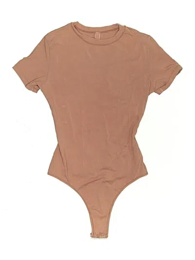 Pre-owned Skims Bodysuit In Brown