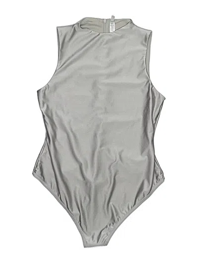 Pre-owned Skims Bodysuit In Gray
