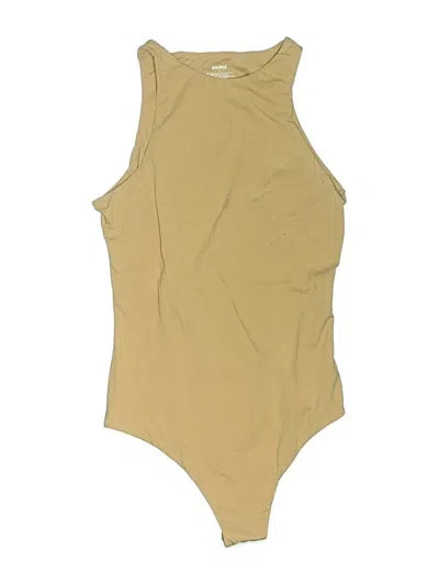 Pre-owned Skims Bodysuit In Tan