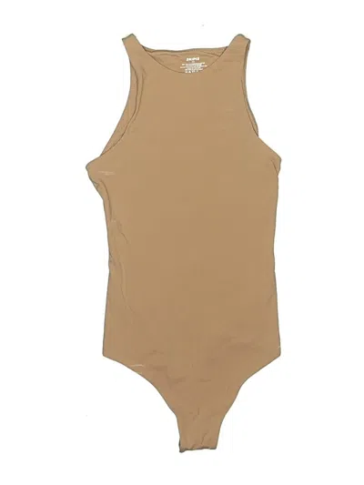 Pre-owned Skims Bodysuit In Tan