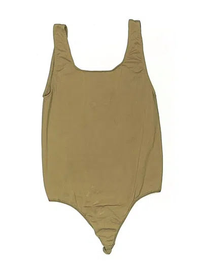 Pre-owned Skims Bodysuit In Tan