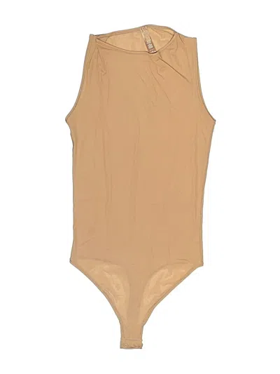 Pre-owned Skims Bodysuit In Tan