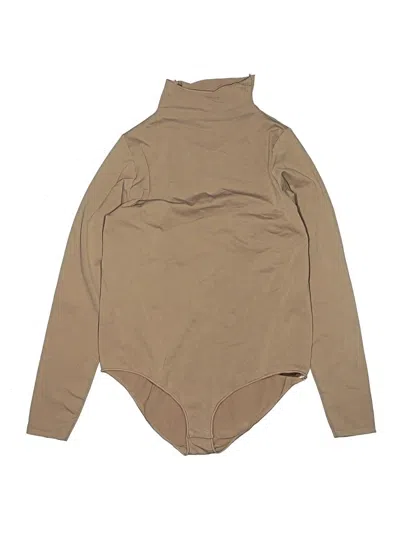 Pre-owned Skims Bodysuit In Tan