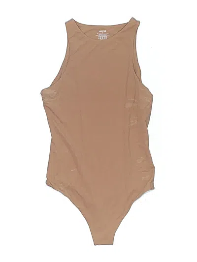 Pre-owned Skims Bodysuit In Tan