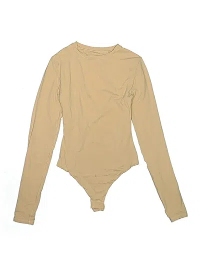 Pre-owned Skims Bodysuit In Tan