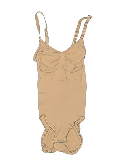 Pre-owned Skims Bodysuit In Tan