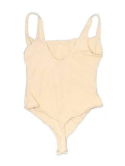 Pre-owned Skims Bodysuit In Tan