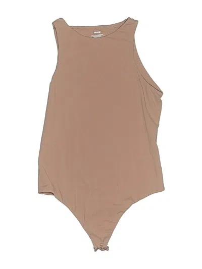 Pre-owned Skims Bodysuit In Tan