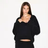Skims Boyfriend Fleece In Black